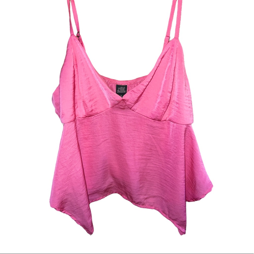 Women’s Satin Handkerchief Hem Tank Top